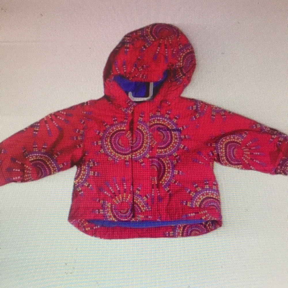 Kids Red Patterned Jacket